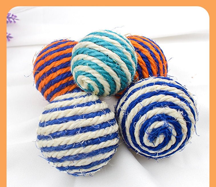 Ready Stock Wholesale & OEM Sisal Ball Cat Scratches Hemp Rope Sharpens Claws Toy - Feisuo Pet