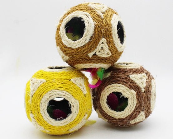 Ready Stock Wholesale & OEM Sisal Ball Funny Cat Interactive Ball - Feisuo Pet