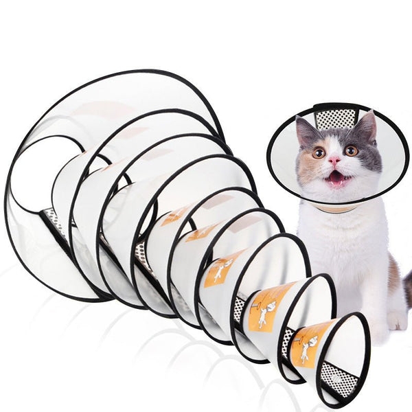 Ready Stock Wholesale & OEM Soft Cone Adjustable E-Collar Plastic Lightweight Elizabethan Dog Cone For Pet After Surgery