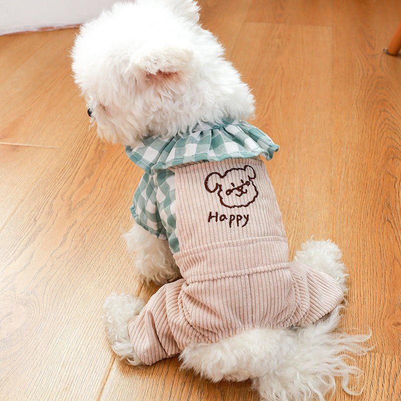 Ready Stock Wholesale & OEM Spring & Autumn Lotus Leaf Collar Pet Jumpsuits Dog Overall - Feisuo Pet