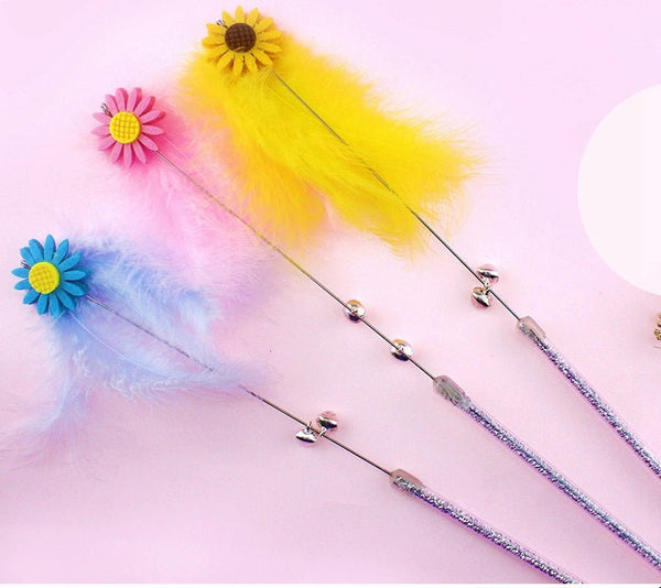 Ready Stock Wholesale & OEM Sunflower Cat Stick With Bell - Feisuo Pet