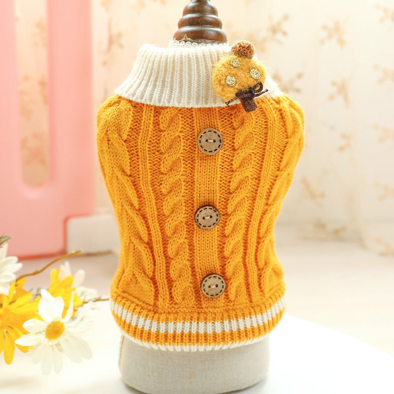 Ready Stock Wholesale & OEM Twist Button Pet Sweater - Feisuo Pet