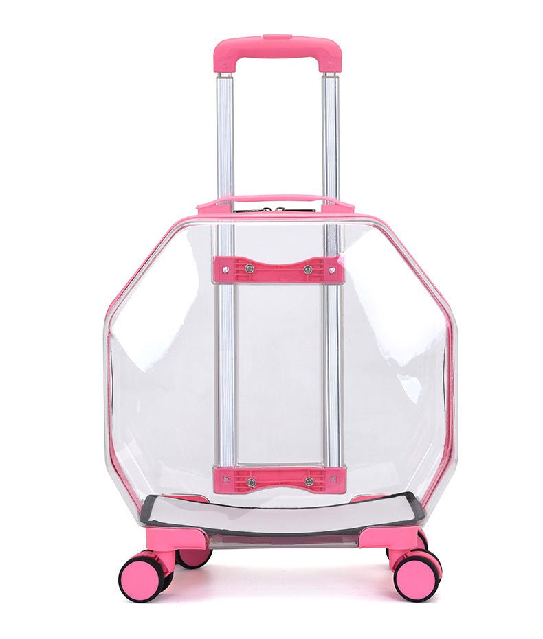 Ready Stock & Wholesale Panoramic Skylight Portable Pet Trolley Case Cat Dog Carrier Cage - Feisuo Pet