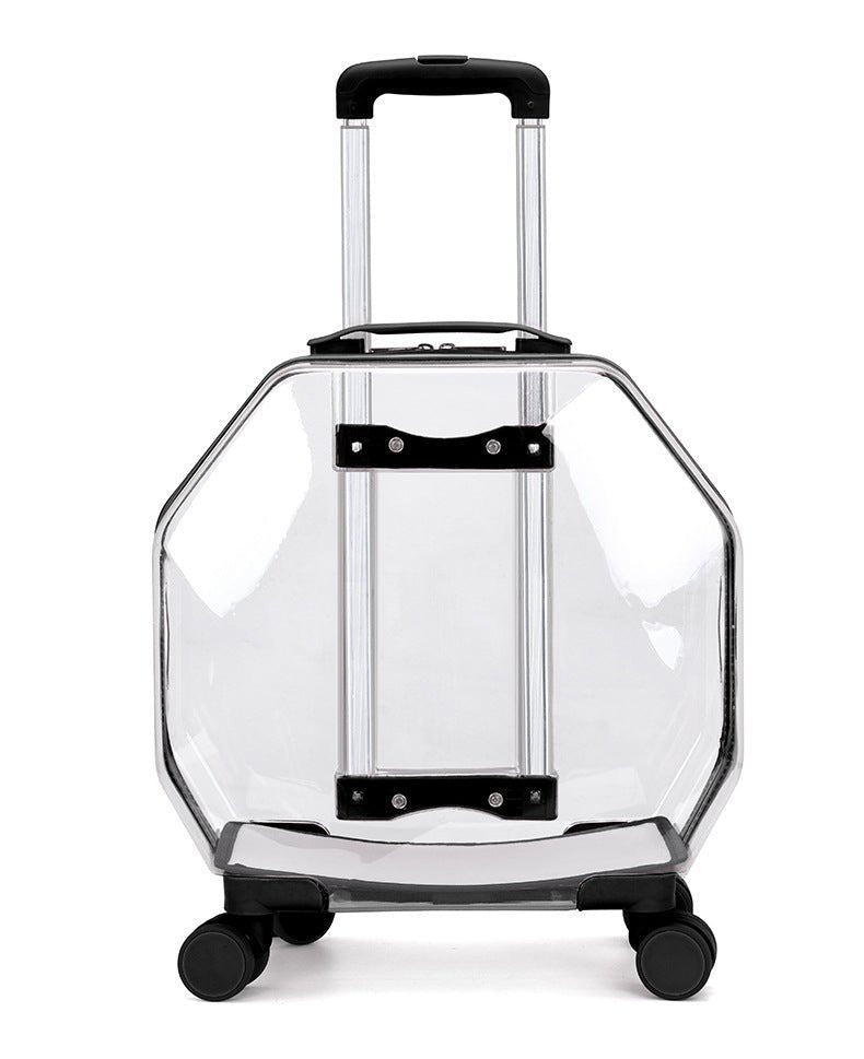 Ready Stock & Wholesale Panoramic Skylight Portable Pet Trolley Case Cat Dog Carrier Cage - Feisuo Pet