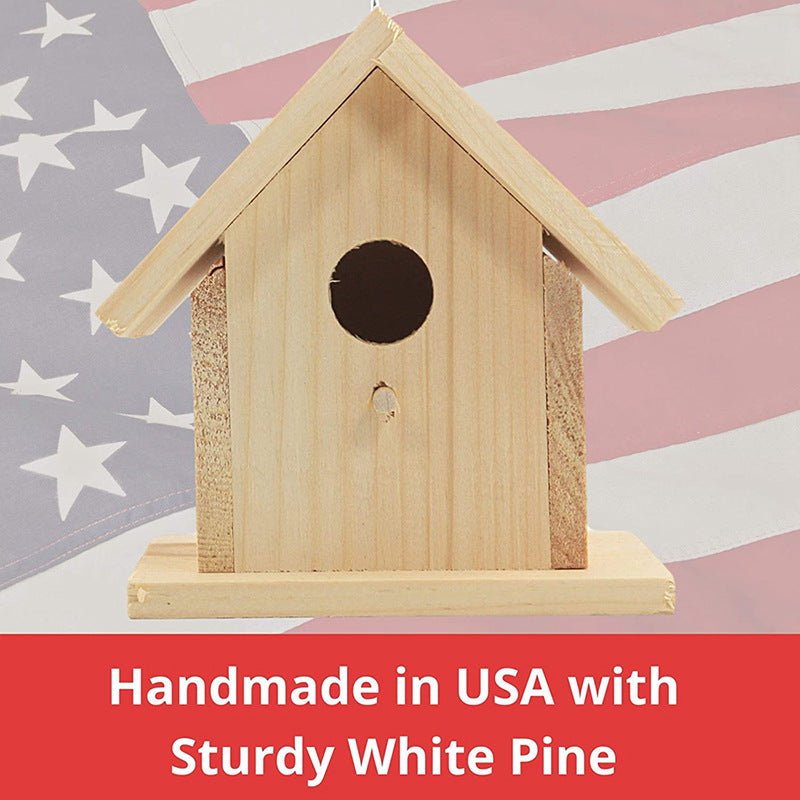 Wholesale & OEM Logo Design Handmade Wooden Bird House Cage Painting Self - Feisuo Pet