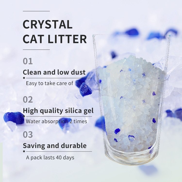 Wholesale & OEM Supported Low Dust Silica Gel Cat Litter Crystal Cat Litter - Feisuo Pet